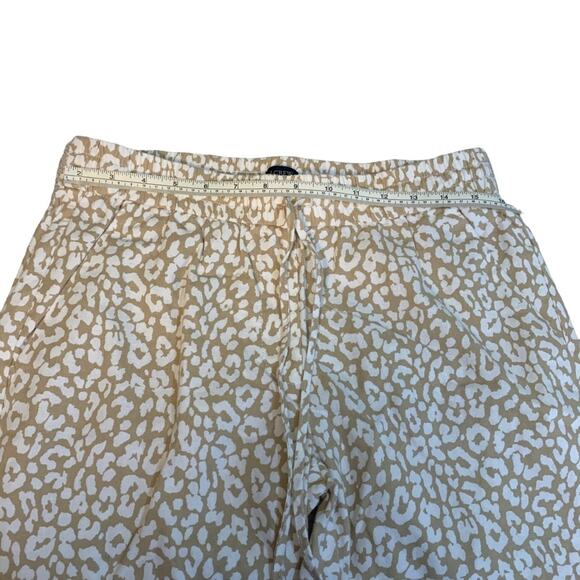 J.Crew Factory Linen Blend Cheeta Print Pull On Pants. Size 6 - Picture 10 of 10